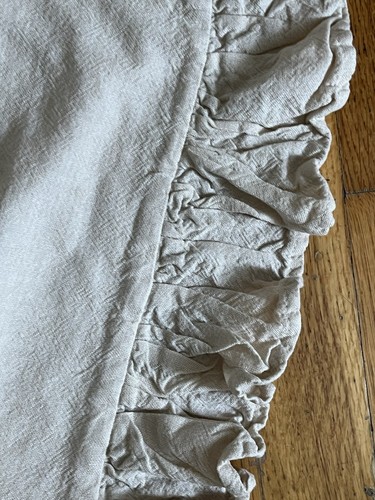 Almohada estándar de mezcla de lino con volantes Simply Shabby Chic avena falsa - Imagen 6 de 6