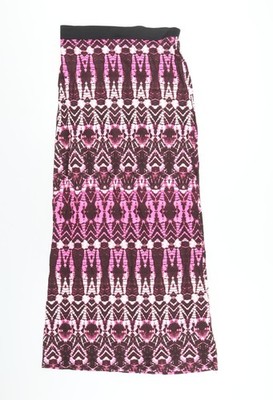 Select Damen Rosa Geometrisches Muster Viskose A-Linie Rock Größe 10