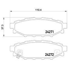 Satz Bremsbeläge Bremsklötze hinten für Subaru BRZ ZC6 Forester SG SH | 23902