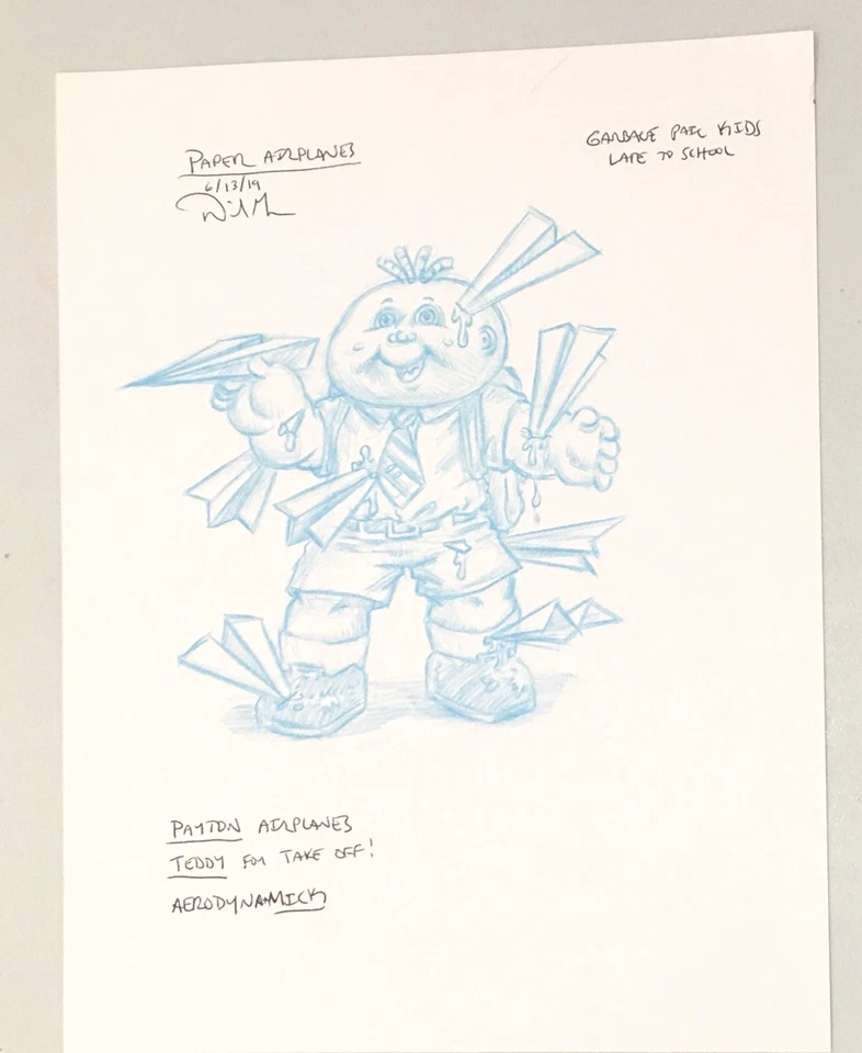 Garbage Pail Kids GPK Original 1/1 Concept Art by David Gross Hand-Drawn Sketch - Image 2 of 4