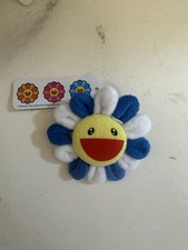 NWT Authentic Takashi Murakami Flower Plush Pin Blue