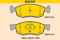 Barum Bremsbelagsatz Scheibenbremse BA2335 FüR MCV Dacia Logan Express Pick Up