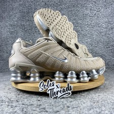 Nike Shox TL Women Size 9 Sneakers Cream Silver Black IH2559-200