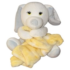Little Beginnings Puppy Dog Plush White Yellow Gray Baby Security Blanket Lovey