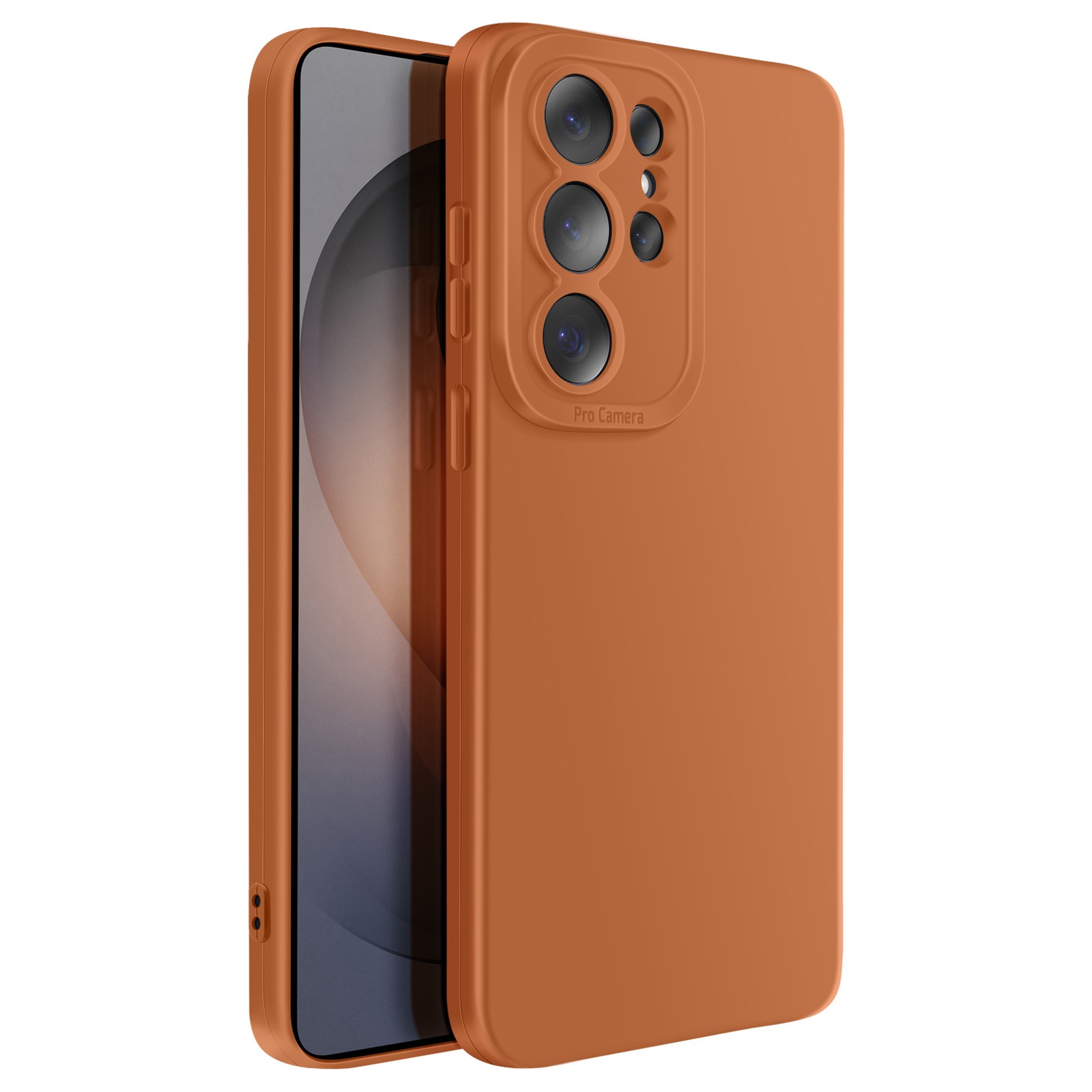 Coque silicone Galaxy S26 Ultra Avizar marron pour éviter les rayures de l'appareil photo