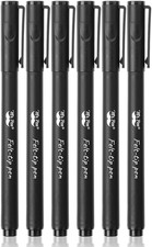- Black Felt Tip Pens, Fine Point Pens Black, Pack of 6, Fast Dry, Bible Journal