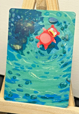 Slowpoke Altered Pokémon Pokemon Card TCG Hand Painted Print Custom Art