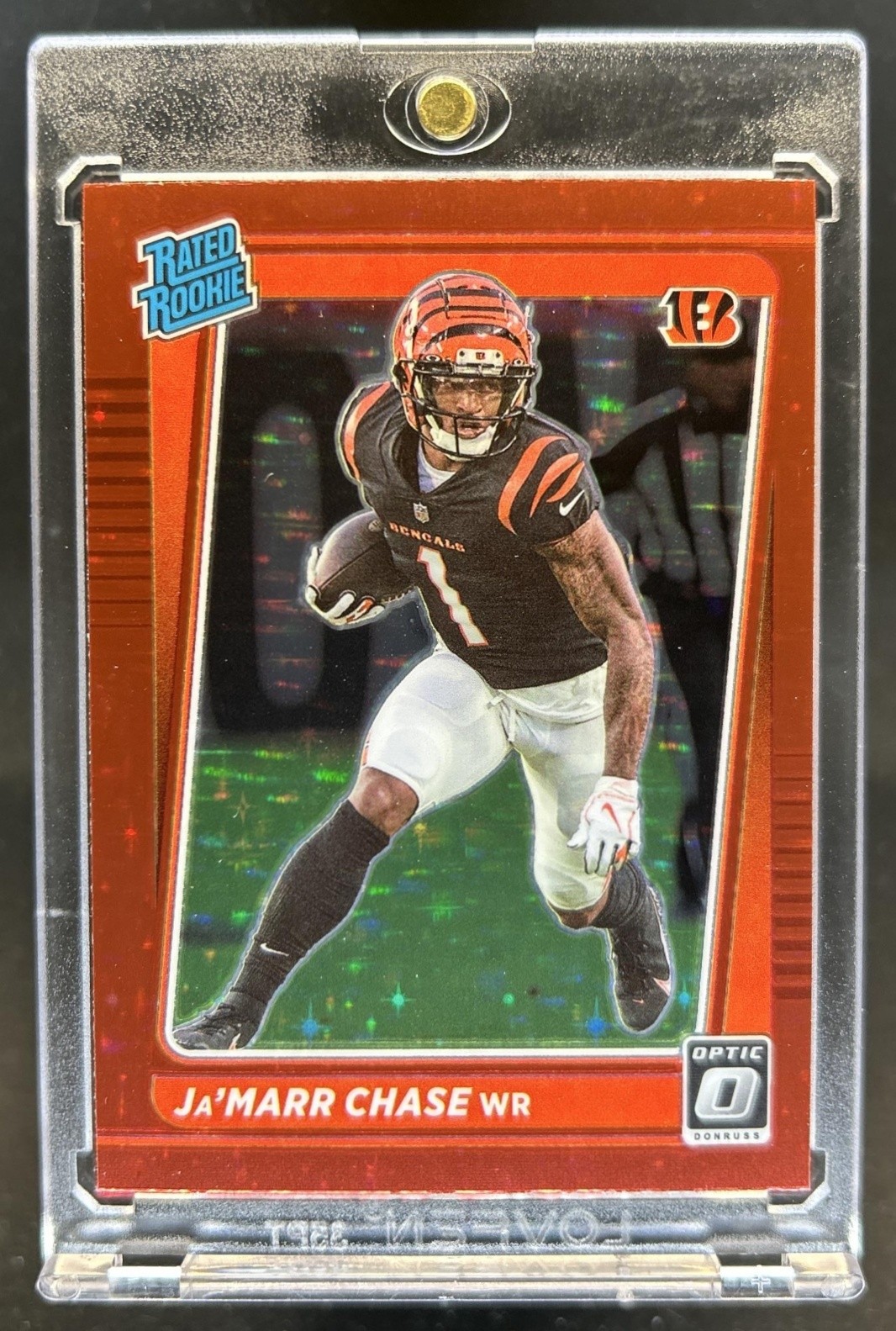 2021 Panini Donruss Optic Ja'Marr Chase Red Stars RC Rated Rookie #207 Bengals