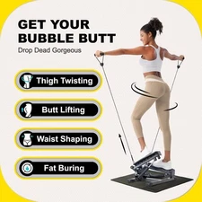 Twist Stepper with Resistance Bands, Stepper Machine with 300LBS Weight Capacity