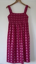 Zara Women's Pink Print Dress Size M - Sleeveless - Ruched Top