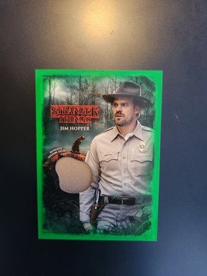 Topps Stranger Things Welcome To The Upside-down Green Parallel Jim Hopper #8/10