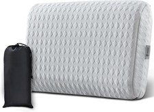 Travel Pillow with Memory Foam, Portable and Compressible Camp...