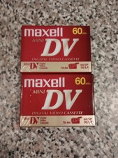 Maxell 2-Pack Mini DV Camcorder Cassette Tapes 60 Mins New Sealed DVM60SE