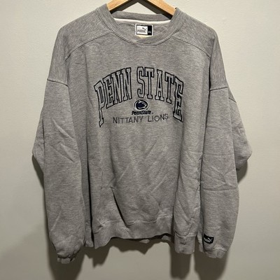 Puma Penn State Nittany Lions Crewneck Sweatshirt Gray Spell Out NCAA XL