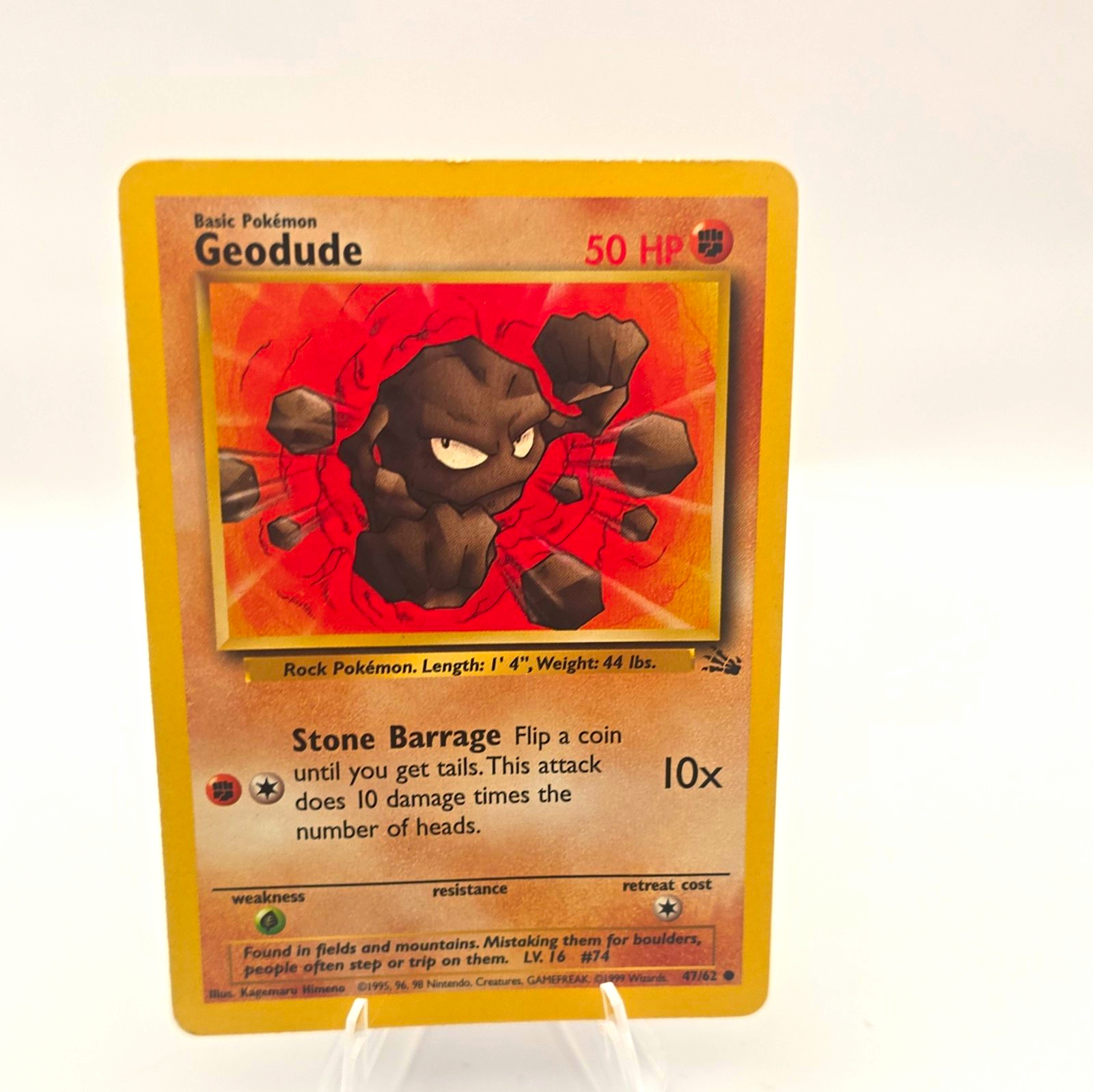 Wizards of the Coast Geodude 47/62 Fossil Regular EN Common 50HP 1999