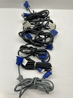 Lot of 6 Low Voltage Computer Male to Male VGA cables E106261 E119932 E148000-C