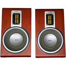Philips MCM707B 2.0 Wired Bookshelf Speakers Ribbon Tweeter 50W 6 Ohm Wood