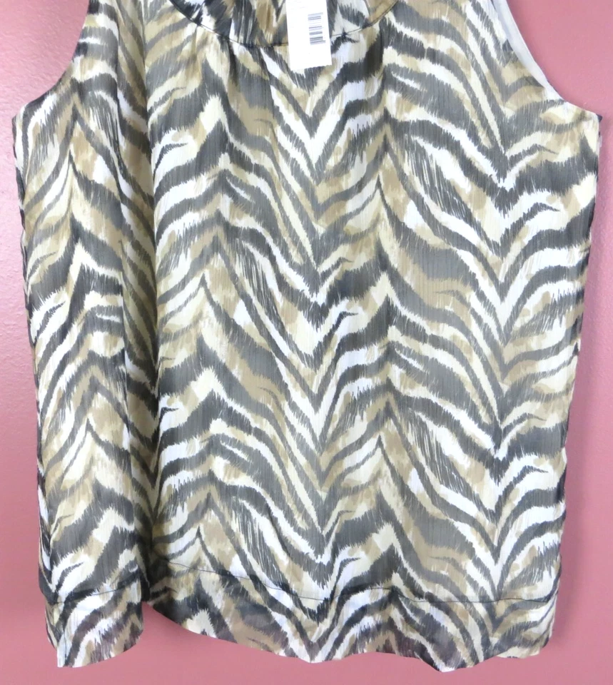 Regata feminina TB07944 nova com etiquetas COVINGTON poliéster halter sem mangas animal tamanho G - Imagem 4 de 4