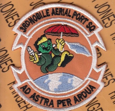 USAF Air Force 3rd Mobile Aerial Port Sq MAPS ~3.25'' patch c/e