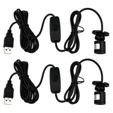 2PCS LED Spotlight, 6.6 Ft 5V 1W Rotatable Dimmable Mini USB Spot Light with ...