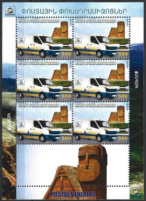 Berg-Karabach - Postfahrzeuge Kleinbogen II postfrisch 2013 Mi. 81
