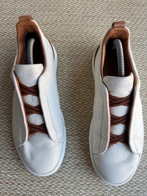 Triple Stitch Sneakers Size 6.5 EU / 7.5 US White & Brown