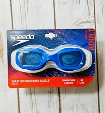 Speedo Swim Goggles Adult Cobalt Blue Solar No Leak NWT