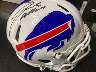Riddell Full Size Speed Flex Bills Helmet Signed Josh Allen Auto BAS Autograph
