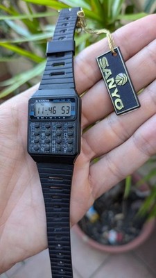 Sanyo World Time Calculator watch - NOS - 1980 - Rare vintage