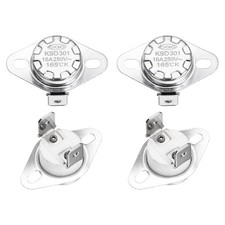 KSD301 Thermostat 165℃/329°F 16A  N.O Temperature Switch 4 Pcs