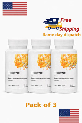 3 Pack OF Thorne Curcumin Phytosome 1000mg Dietary Supplement | 120 Capsules