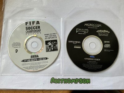 Fifa Soccer & Microcosm Puggsy Demo Discs Sega Mega CD Spiel Demos nur Disc