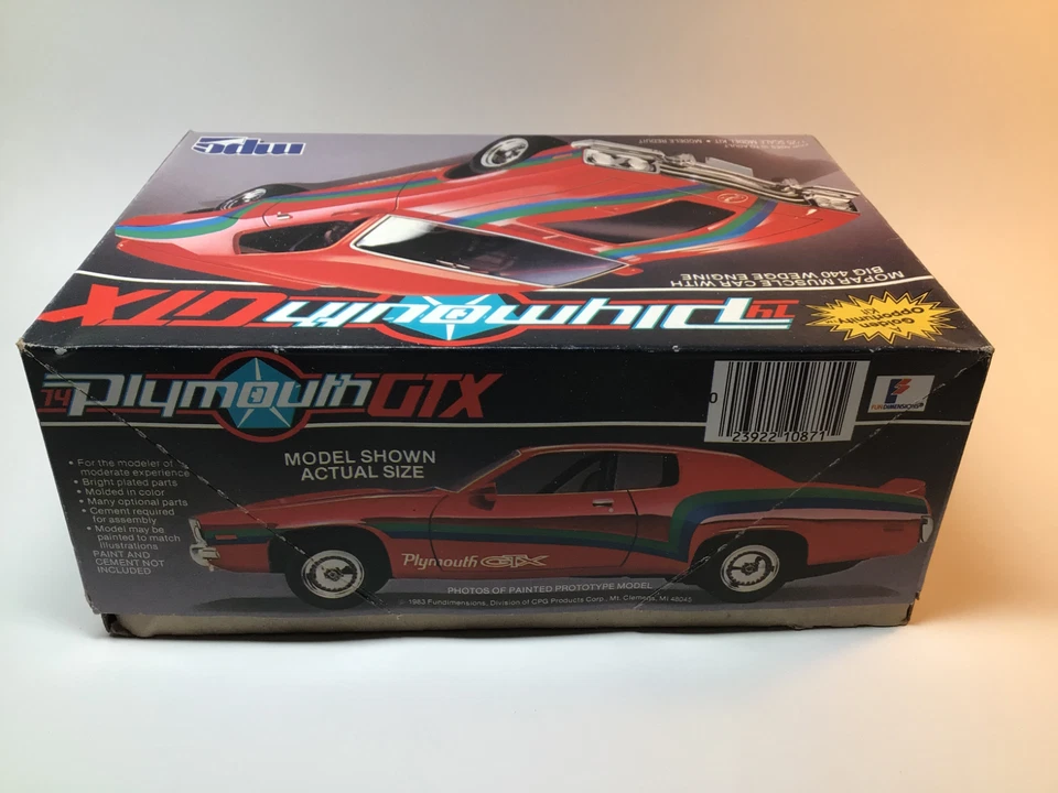 Vintage MPC 1974 Plymouth Road Runner GTX Mopar Model Car Kit 1-0871 74 - Image 4 of 4