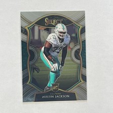 2020 Panini Select Concourse #91 Austin Jackson Rookie Miami Dolphins Card. rookie card picture