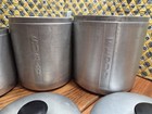 VTG 4 PC 1950s Spun Aluminum MCM Kitchen Canister Set Flour Sugar Coffee Tea — photo 4