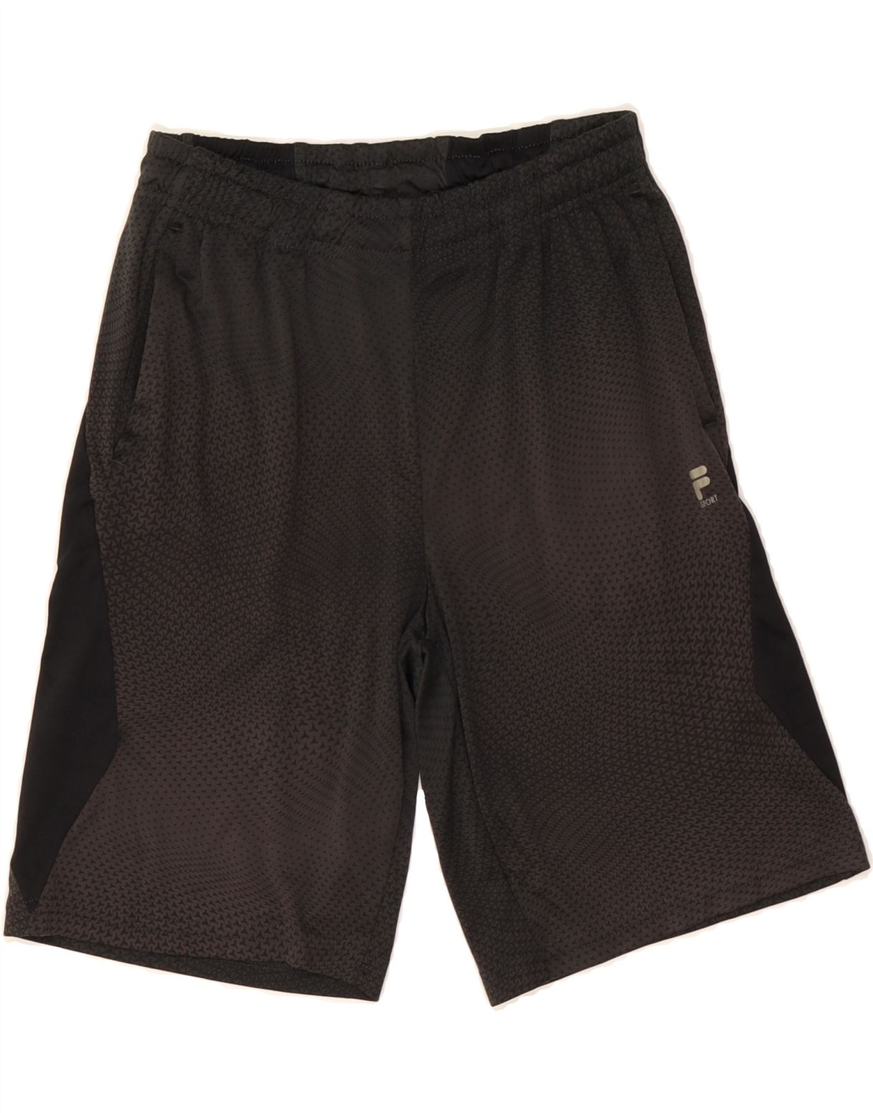 FILA pantaloncino sportivo ragazzo 9 10 anni medio nero geometrico poliestere TS08