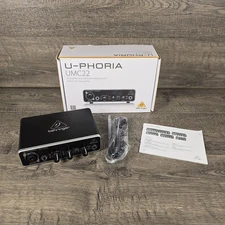 Behringer U-PHORIA UMC22 USB Audio Interface With Cable - Tested Works