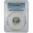 New Listing1937 Mercury Silver Dime MS 66 PCGS Uncirculated 10c Coin Collectible