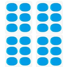 24 x Drum Dampeners Gel Mute Pads Silicone Silencers for Drums Tone Control Blue