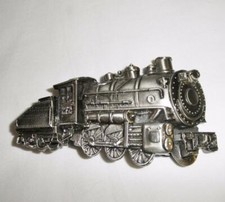 Vintage  The Great American Buckle Co. Metal Train Belt Buckle  Made in U.S.A