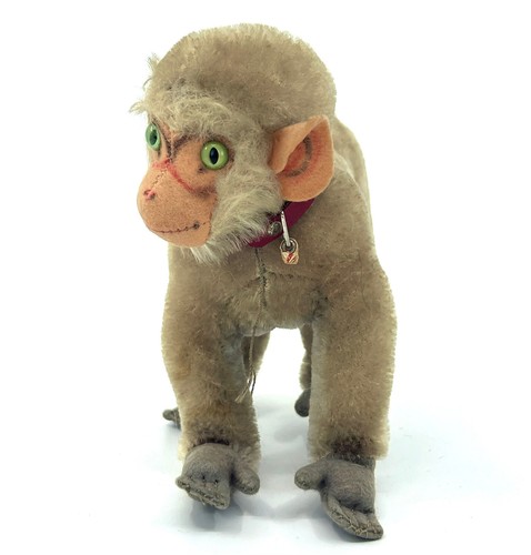 Steiff Coco Baboon Monkey 1960s Red Bum 14cm 5.5in Mohair Vintage no ID - Picture 8 of 12
