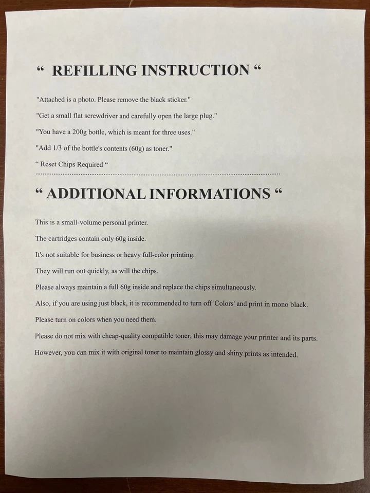 4 " High Capacity " Toner Chip for Xerox C310, C315 Refill printers  - USA only - Image 4 of 4