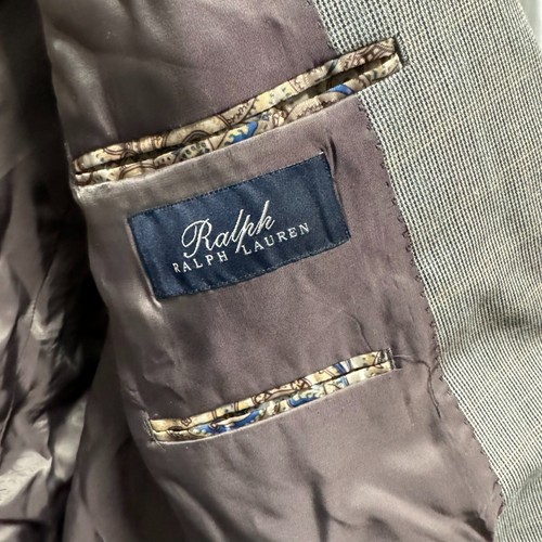Giacca cappotto sportivo Ralph Ralph Lauren blazer uomo 52R grigio seta lana due bottoni - Foto 4 di 10