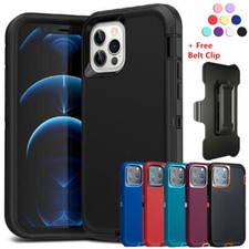 For iPhone 13 Mini 13 Pro Max Shockproof Defender Case Screen Protector  Clip