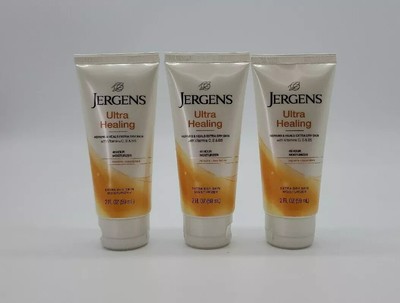 3x- Jergens Ultra Healing Extra Dry Skin Moisturizer- 2 Fl Oz Each TRAVEL SIZE
