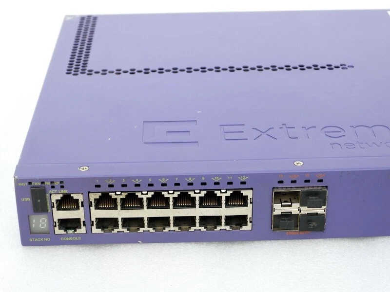 NOS EXTREME NETWORKS INC. MODEL X440-G2-12P-10GE4 COMMUNICATION NETWORK SWITCH - Image 3 of 4