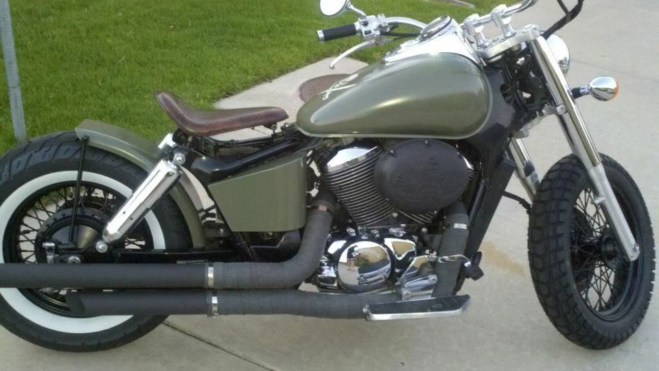 Muelle de asiento individual de cuero Bobber para motocicleta Yamaha V Star 650 950 1100 reacondicionamiento Foto 4 de 4