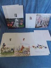 New Vintage Lot Of 10 All Occasion Greeting Cards Envelopes Floral Dog Porch