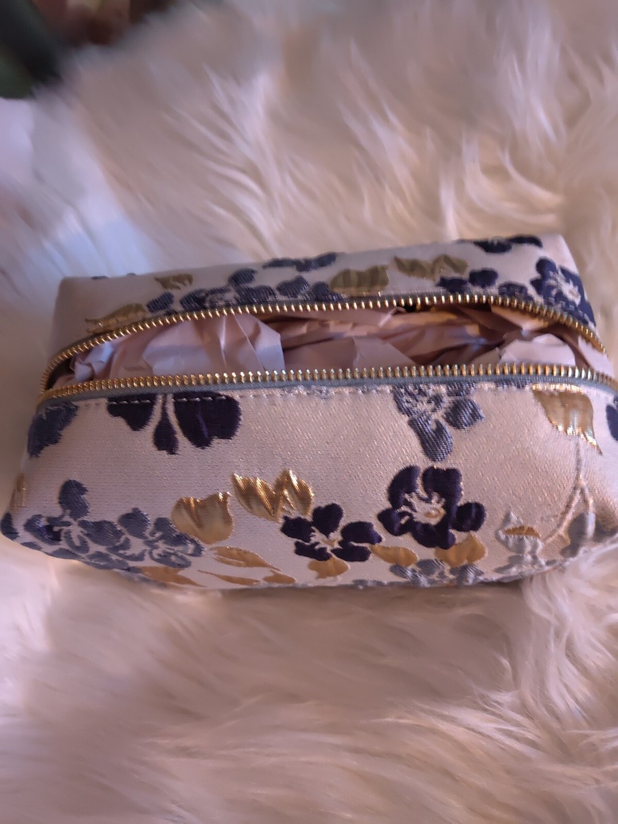 Vince Camuto Quilted Cosmetic Bag Blue New | eBay