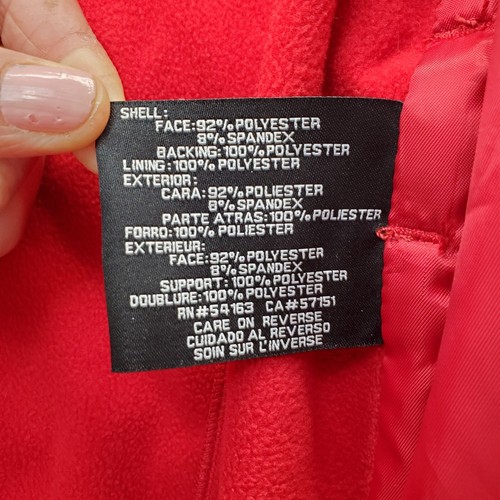 Ellen Tracy Trench Coat Womens Medium Red Belted Fleece Lined Hooded Full Zipper - Picture 9 of 12
